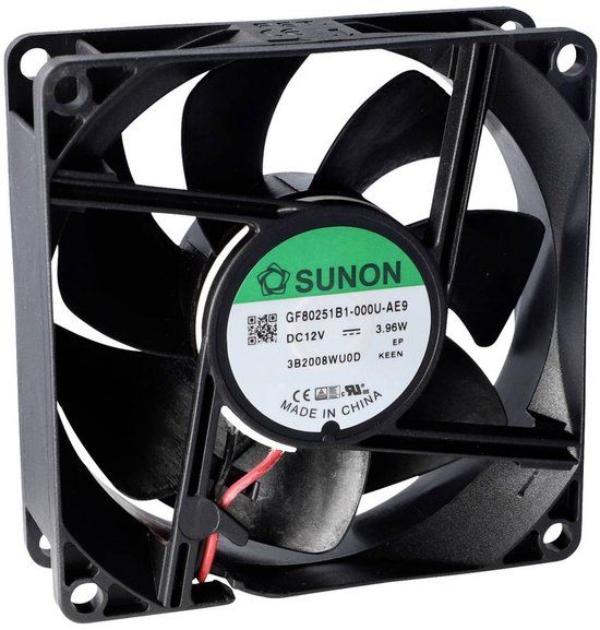 Sunon GE80252B2-000U-AE9 Axiaalventilator 24 V/DC 96.82 m³/h (l x b x h) 25 x 80 x 80 mm