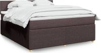 Maison Exclusive - Lit boxspring avec matelas, marron foncé, 180x200 cm, rembourré