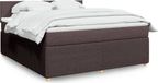 Maison Exclusive - Lit boxspring avec matelas, marron foncé, 180x200 cm, rembourré