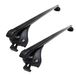 Summit SUP-857 Premium geïntegreerde balustradestang voor auto's met looprails, zwart staal, set van 2