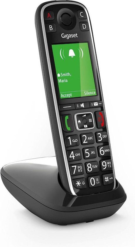 Gigaset E720 Analoge-/DECT-telefoon Zwart Nummerherkenning