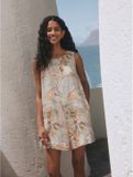 Next - Dames - N. Premium linnen romper-playsuit - Crème