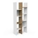 Opbergkast Hamilton Eiken & Mat Wit Opbergkast met 8 planken, Industriële Stijl & Ladderdesign, 75 x 183 x 32 cm
