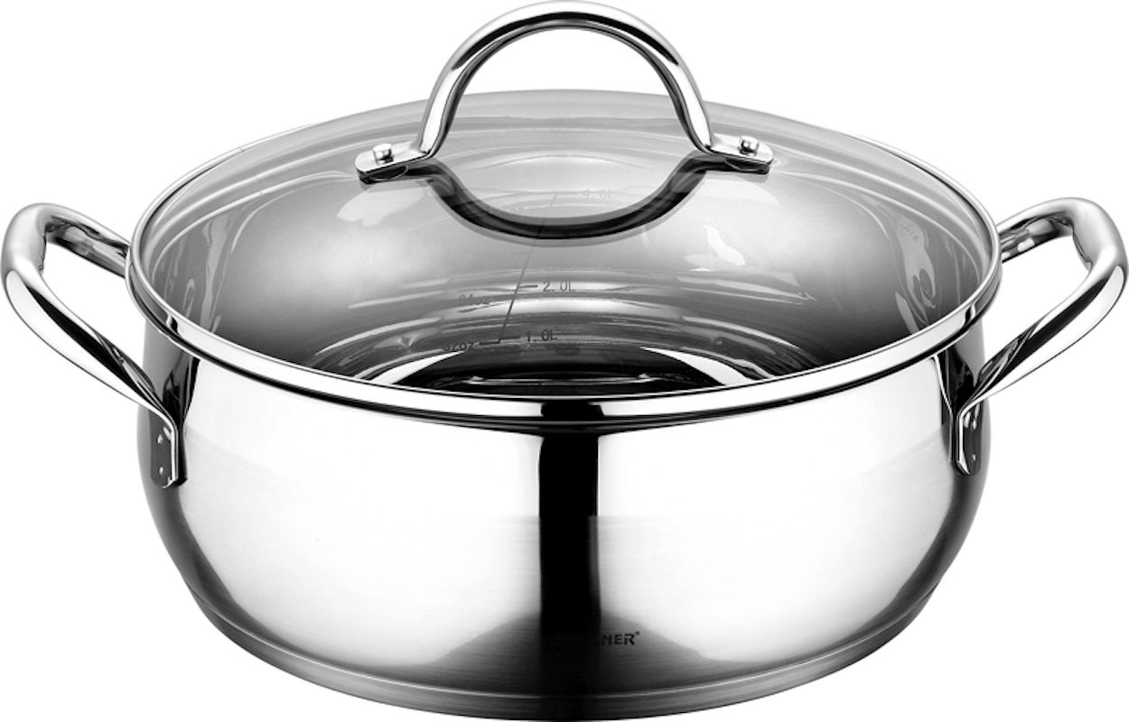 Bergner BG-6565 Steelpan - 28 cm - 8 Liter - Roestvrijstaal