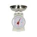 Balance de cuisine rétro, métal, blanc, 1 kg