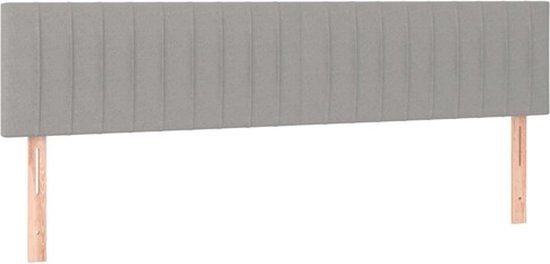 vidaXL Hoofdbord - Stof - Lichtgrijs - 160x5x78/88 cm