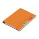 Merkloos Schoolschrift / notitieboekje - A6 formaat - 70 gelinieerde pagina's - oranje - met balpen