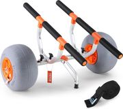 VEVOR Kajaktrolley Kanotrolley van Aluminiumlegering 805x935x460mm tot 160kg Draagvermogen 30cm Rubbern Wielen 170-440mm Verstelbaar voor Boottrolley Kajak Kanotransportwagen Trolley Surftrolley Boottrailer