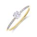 Lucardi Dames 14 karaat geelgouden ring met lab grown diamant 0,325ct