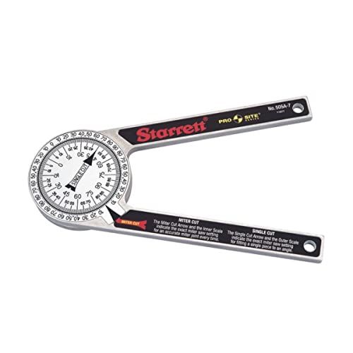 Starrett 505A-7 verstekhoekmeter van aluminium, 175 mm