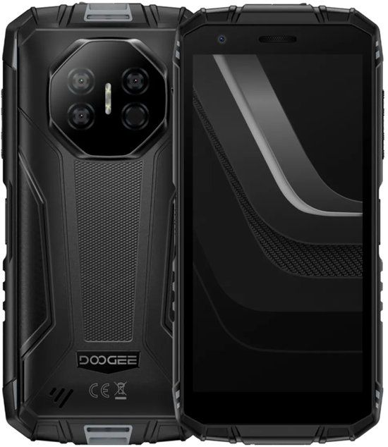 DOOOGEE DOOGEE Fire 3 Ultra Rugged Smartphone, 24GB RAM, 256GB Opslag, 5.5 inch IPS-LCD, Android 15, 8350 mAh Batterij, Grijs