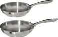 Secret de Gourmet Poêles Acoma - D24 en D26 cm - Alle warmtebronnen - Zilver Inox