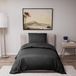 TRANKIELO® Housse de couette 135x200 cm Noir 100% microfibre 2 pièces