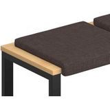 Maison Exclusive - Coussin de banc 2 pièces Tissu Marron Foncé Profondeur 35 cm