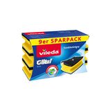 Vileda Glitzi Plus Schuurspons, met Antibacterieel-Effect, Absorberend, 9 Stuks