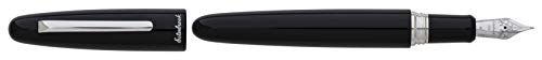 Esterbrook Estie Ebony vulpen, medium punt, verchroomd