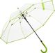 Fare Pure 7112 paraplu transparent avec ouverture automatique vert citron