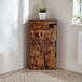 Hudson Reed WC-Ombouw Hoekmontage Modern met Reservoir - Chêne Foncé avec Bouton Poussoir Noir | Cluo
