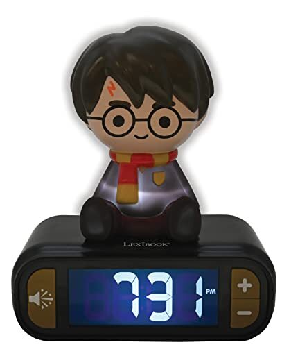 Lexibook - Harry Potter digitale wekker voor kinderen met nachtlampje Snooze, kinderklok, lichtgevende Harry Potter, Schwarz - RL800HP