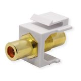 Value RCA keystone-koppeling, kunststof, rood