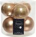 Decoris Kerstballen - 6x st - toffee bruin - 8 cm - glas