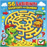 56 Labirinti Divertenti per Bambini: Libro di Attività con Labirinti Rettangolari, Circolari, Esagonali e a Nido d'Ape