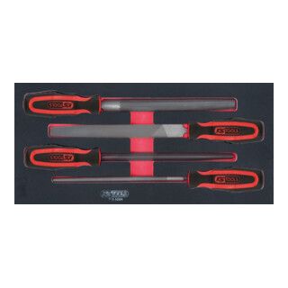 KS Tools SCS werkplaatsvijlenset - 4 stuks - 1/3 systeeminzetstuk