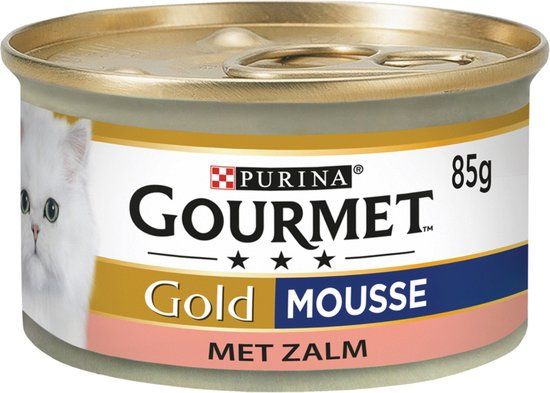 Gourmet Gold Mousse - Zalm - Kattenvoer - 24 x 85 g