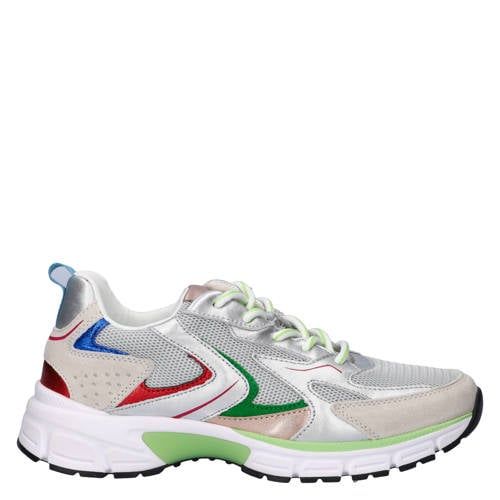 Gabor Comfort Optifit chunky leren sneakers zilver