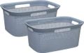 5five Panier à linge en rotin tressé - 2x - gris