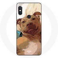 Maniacase Hoesje voor Xiaomi Redmi Note 5 Pro American Pit Bull Terrier Bruin