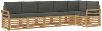 vidaXL - Buiten - bank - set - 6 - st - Wit - en - antracietkleurig - Polyester