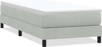 vidaXL Boxspringbed zonder matras, lichtgrijs, fluweel, 90x210 cm