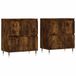vidaXL Dressoirs, 2 stuks, bewerkt hout, gerookt eikenkleurig