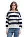 TOM TAILOR Denim 1045508 Trainingsshirt voor dames, marineblauw en wit gestreept, M
