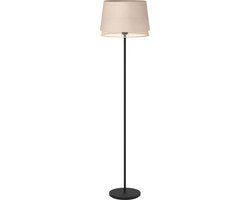 EGLO Tabley Floor Lamp - E27 - 153 cm - Natural/Brown/Black - Textile