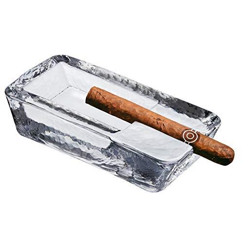 Pasabahce Kristalglas zware sigaar asbak voor patio | 1,2 kg, groot handgemaakt, buiten, binnen, huis, kantoor, hotel, zwembad, restaurant