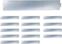 Merkloos Relaxdays Borderrand - set van 15 - 18 x 100 cm - flexibel - staal - zilver