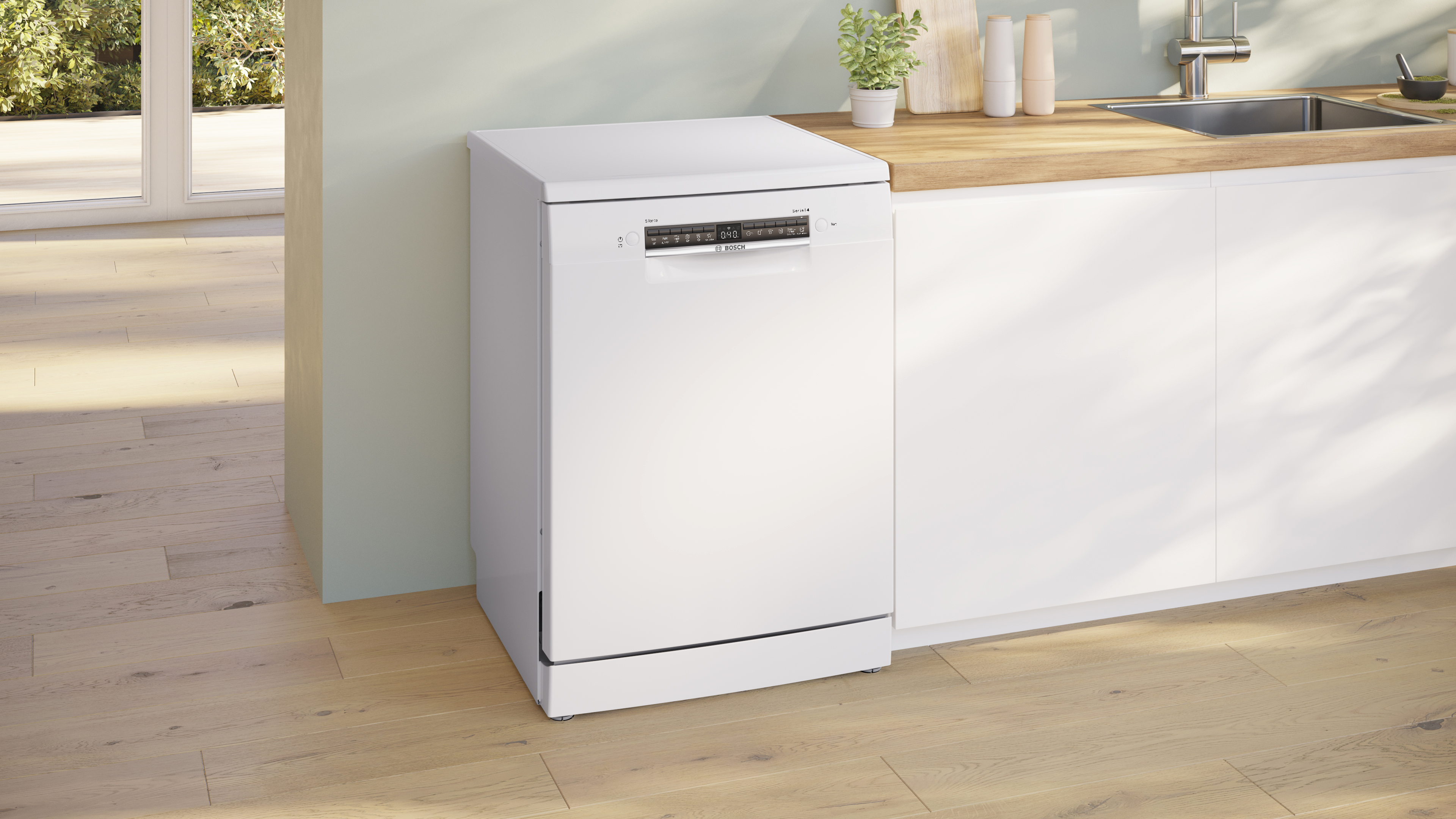 Bosch Serie 4 SMS4HTW00E Vrijstaande Vaatwasser - 13 Couverts - Wit
