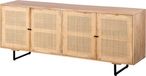 Lewis & Loft Dressoir Lucas – Met 4 deuren – FSC®-gecertificeerd mangohout – Rotan – Naturel