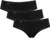 sloggi 24/7 Cotton Lace Hipster Dames Slip (3-Pack) Zwart XXL