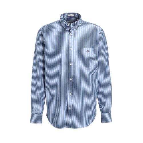 GANT Poplin Stripe College Blue Regular Fit Shirt