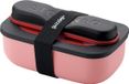 Merkloos Guzzini STORE&GO Lunchboxset met Reisbestek - Felrood, 20 x 12 x h7 cm | 900ml