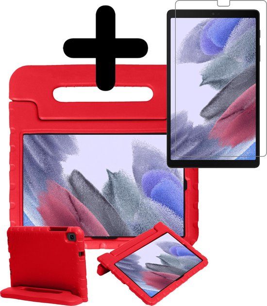 Kinderhoes voor Samsung Galaxy Tab A7 Lite - Rood - Kidsproof - Met Screenprotector