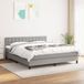 Maison Exclusive - Lit boxspring avec matelas, gris clair, 160 x 200 cm, textile