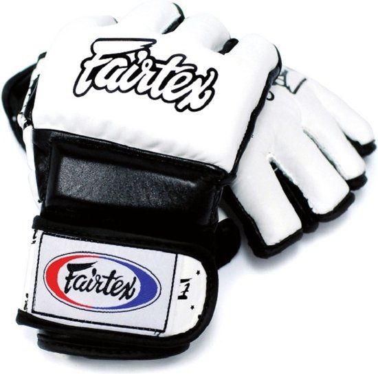 Fairtex Super Sparring MMA Handschoenen - Leer - Wit/Zwart - Maat M