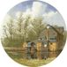 Heritage kruissteekset Aida "watermolen (A)", tellpatroon, JCWM369-A, diam 25,5 cm