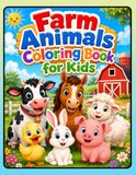 Farm Animals Coloring Book for Kids