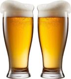 Lav Bierglazen - 2x - 565 ml/0,56L - Stevig Glas - Transparant