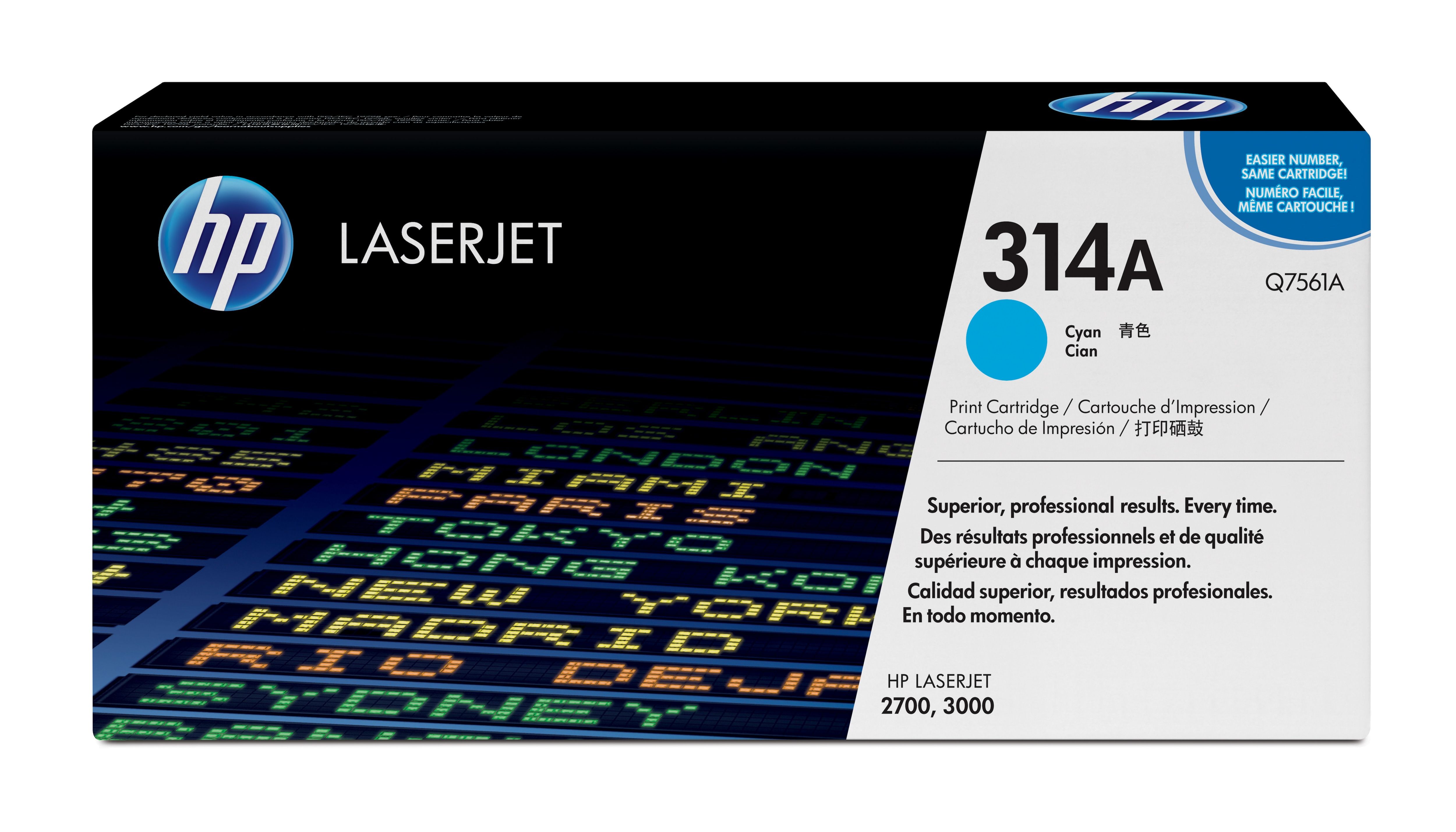 HP 314A Cyan Original LaserJet Toner Cartridge